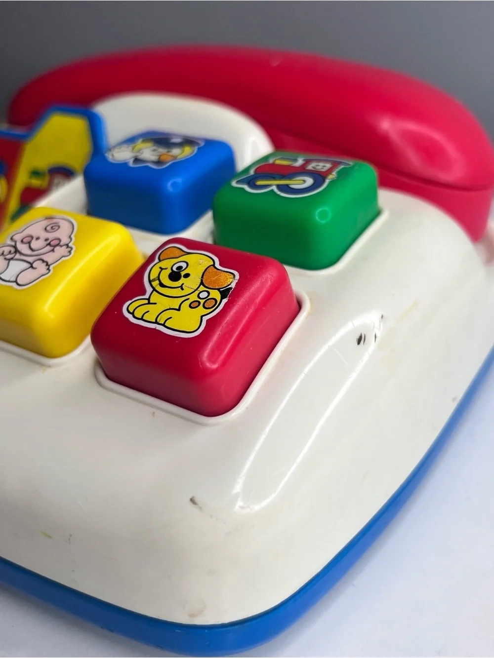 Vintage 1998 Fisher-Price Ring 'n Rattle Toy Phone (model #71303) - WORKS!